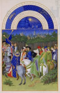 Maj (Księga godzin księcia Berry). 1412-16
