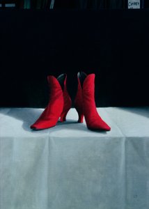 Czerwone buty, 1995 (akryl na pokładzie)