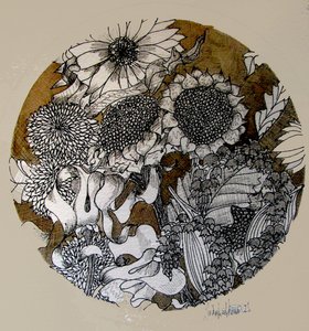 Rysunek tuszem (tusz, papier pergaminowy) autorstwa linda arthurs