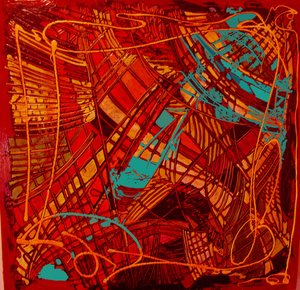 Witraż, 2012 (mieszany; warstwowy)