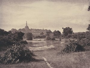 Rangun: widok w pobliżu jeziora autorstwa Linnaeus Tripe