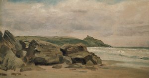 Widok w kierunku Rame Head, Kornwalia, XIX w. (olej na płycie pilśniowej)