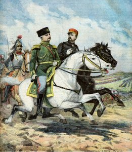 Francuski generał Saussier i rosyjski generał Dragomiroff autorstwa Lionel Noel Royer