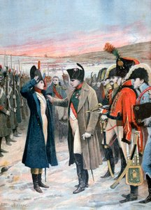 Napoleon wręcza oficerowi Marie Schellinck Legię Honorową, 1808 1894