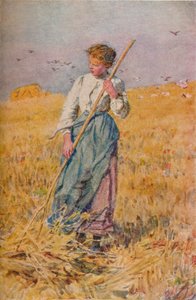 Zbiór owsa, Francja, ok. 1900