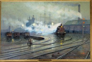 Widok doków w Cardiff Obraz Lionela Waldena (1861-1933) 1894 nd. 1,27x1,93m. Paryż, Musee d