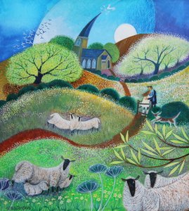 Kissing Gate, 2021 (akryl na papierze) autorstwa Lisa Graa Jensen