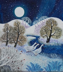 Śnieżna cisza, 2021, (akryl na płótnie) autorstwa Lisa Graa Jensen