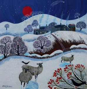Snowy Times, 2025 (akryl na płótnie) autorstwa Lisa Graa Jensen