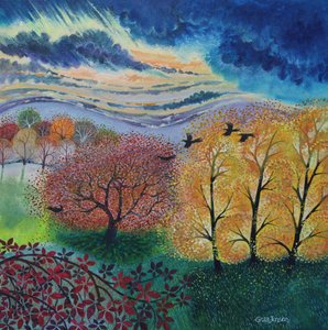 Stormy Sky, 2024 (akryl na płótnie) autorstwa Lisa Graa Jensen