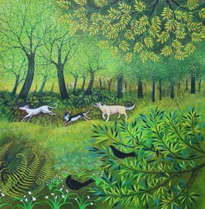 Trzech przyjaciół, 2024 (akryl na płótnie) autorstwa Lisa Graa Jensen