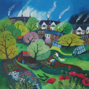 Veggie Patch, 2015, (farby akrylowe na papierze)