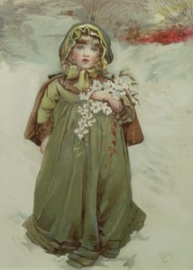 Frontyspis z Bożonarodzeniowych Róż, 1880 autorstwa Lizzie Mack