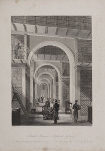 Muzeum Brytyjskie, Holborn, c.1850 (grafika) autorstwa Llewellyn (after) Jewitt