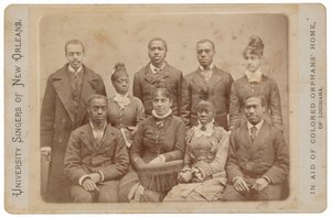 University Singers of New Orleans, ok. 1879 (zdjęcie) autorstwa Llewellyn A. Sawyer