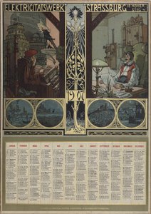 Elektrownia Strasburg. Kalendarz na rok 1907, 1906. autorstwa Léo Schnug