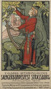 Festiwal piosenkarzy Saengerbundesfest Strasburg, 1905. autorstwa Léo Schnug