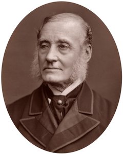 Sir Rutherford Alcock, brytyjski dyplomata i prezes Królewskiego Towarzystwa Geograficznego, 1877. autorstwa Lock and Whitfield