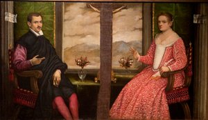 Portret młodej pary, XVI w. (olej na płótnie)
