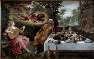 Próżność bogactw lub melancholijna nędza. Obraz Ludovico Pozzoseratto (1550-1610)
