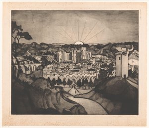 Awinion (tytuł oryginalny) autorstwa Lodewijk Schelfhout (signed by artist)