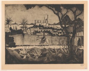 Bastia na Korsyce Bastia (tytuł oryginalny) autorstwa Lodewijk Schelfhout (signed by artist)
