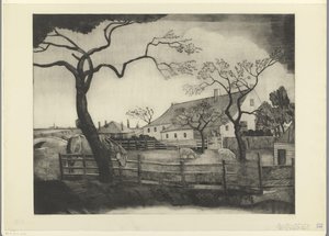 Farma z bydłem w Holandii Grande ferme Hollandais (tytuł oryginalny) autorstwa Lodewijk Schelfhout (signed by artist)