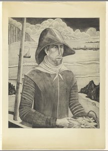 Śruba bretońska Breton Fisherman II (tytuł oryginalny) autorstwa Lodewijk Schelfhout (signed by artist)