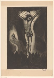 Chrystus na krzyżu Le Christ II (tytuł oryginalny) autorstwa Lodewijk Schelfhout (signed by artist)