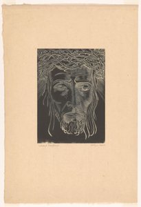 Chrystus w koronie cierniowej autorstwa Lodewijk Schelfhout (signed by artist)