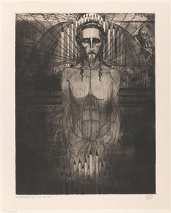 Chrystus pośród katedr Les Cathédrales (tytuł oryginalny) autorstwa Lodewijk Schelfhout (signed by artist)