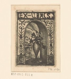 Ekslibris C. van der Meulen autorstwa Lodewijk Schelfhout (signed by artist)