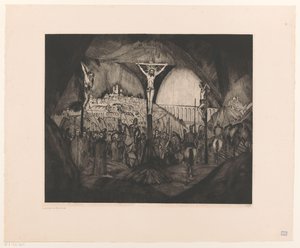 Golgota I (tytuł oryginalny) autorstwa Lodewijk Schelfhout (signed by artist)