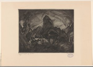 Pagórkowaty krajobraz z drzewami Les Arbres (oryginalny tytuł na obiekcie) autorstwa Lodewijk Schelfhout (signed by artist)