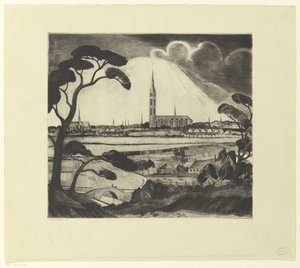 Hilversum i okolice Hilversum (tytuł oryginalny) autorstwa Lodewijk Schelfhout (signed by artist)