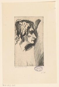 Głowa kobiety Tête de femme IV (tytuł oryginalny) autorstwa Lodewijk Schelfhout (signed by artist)