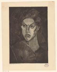 Głowa kobiety Tête de femme I (oryginalny tytuł na przedmiocie) autorstwa Lodewijk Schelfhout (signed by artist)