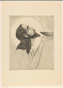 Johannes de Doper Św. Jan Chrzciciel (tytuł oryginalny) autorstwa Lodewijk Schelfhout (signed by artist)