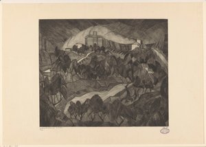 Zamek na wzgórzu Le Château I (oryginalny tytuł na obiekcie) autorstwa Lodewijk Schelfhout (signed by artist)
