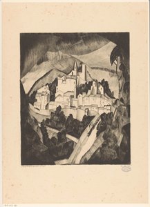 Les Angles I (oryginalny tytuł na obiekcie) autorstwa Lodewijk Schelfhout (signed by artist)