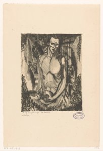Muzikant La Crainte (oryginalny tytuł na obiekcie) autorstwa Lodewijk Schelfhout (signed by artist)