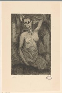 siedząca kobieta Femme assise (oryginalny tytuł na obiekcie) autorstwa Lodewijk Schelfhout (signed by artist)