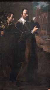 Retrato de Domenico Lanzoni (óleo sobre tela) polonês autorstwa Lodovico (attr. to) Carracci