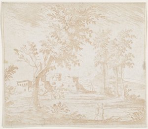 Krajobraz z ruiną autorstwa Lodovico Mattioli (attributed to)