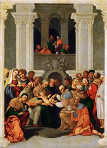 Renesans: La circoncision du Christ - Die Beschneidung Christi par Mazzolino, Ludovico (1480-1528)