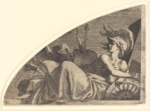 Bellona siedząca na swoich trofeach autorstwa Léon Davent after Francesco Primaticcio