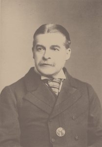 Portret kompozytora Sir Arthura Sullivana 1842-1900, lata 80. XIX wieku. autorstwa London . Photo studio Elliott and