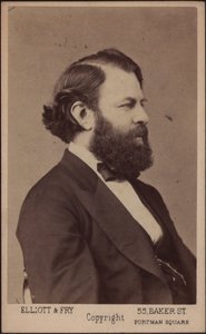 Portret skrzypka i kompozytora Josepha Joachima 1831-1907 1875. autorstwa London . Photo studio Elliott and