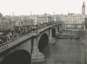 London Bridge patrząc na północ, 1895. autorstwa London Stereoscopic and Photographic Co