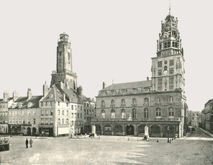 Strażnica i Hotel De Ville, Calais, Francja, 1895. autorstwa London Stereoscopic and Photographic Co